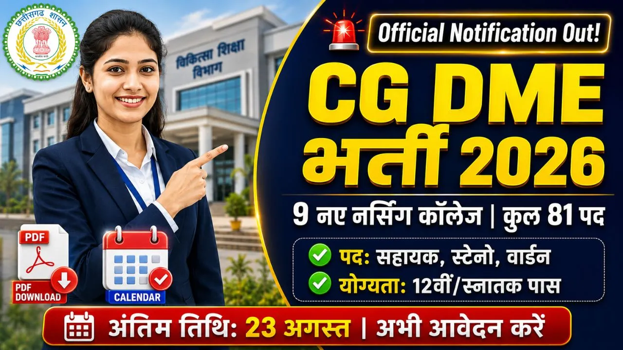 CG DME Recruitment 2026